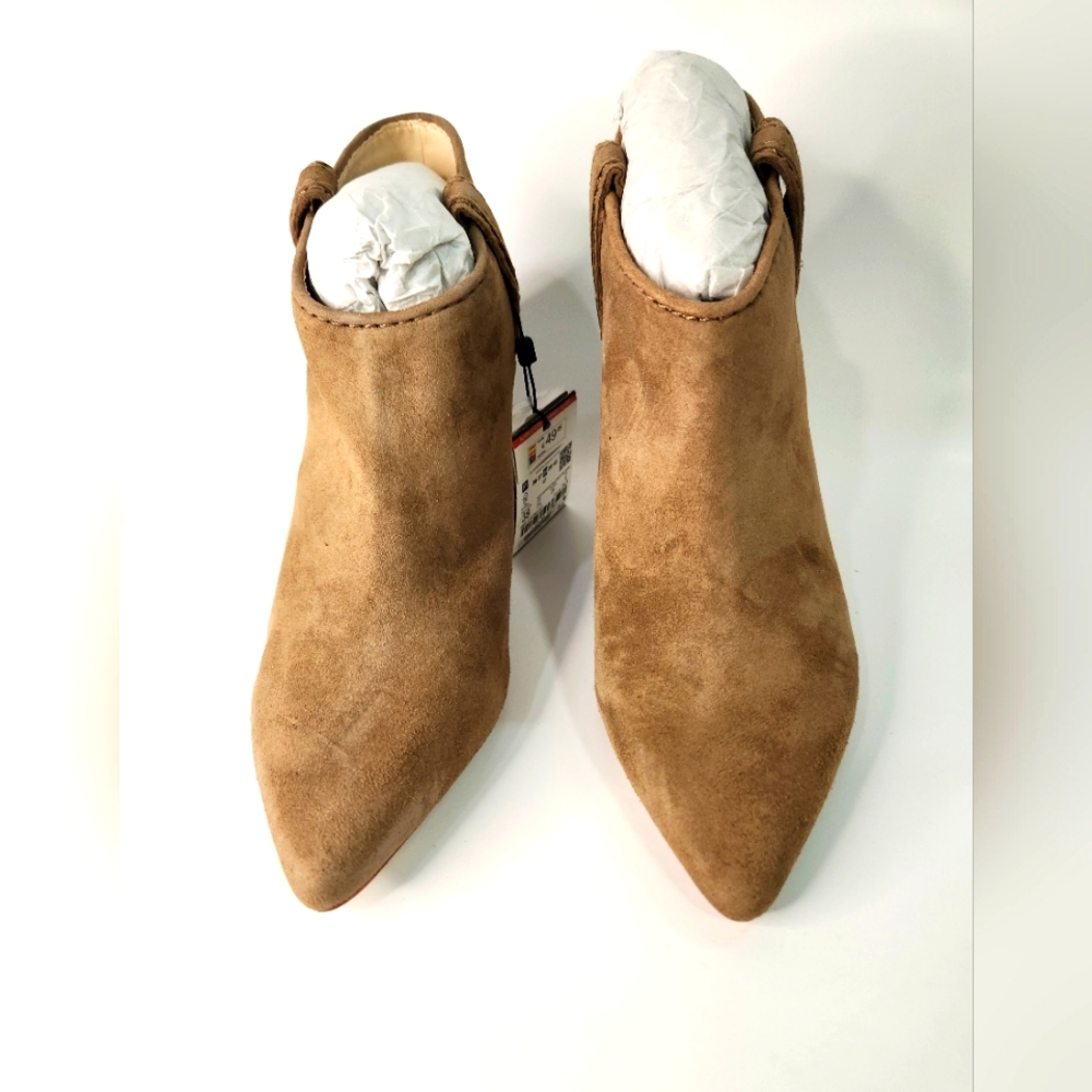 Zara leather ankle booties